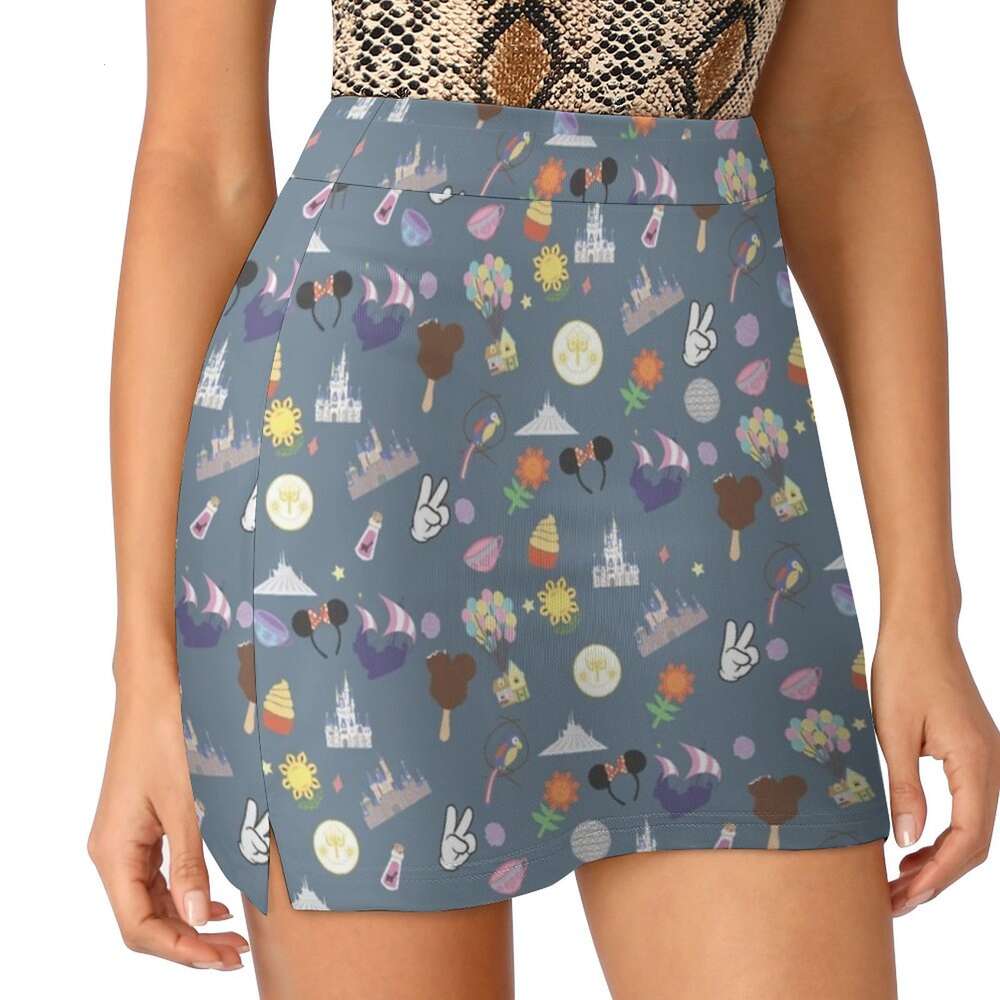 Me Meet At My Happy Place Women's skirt With Hide Pocket Tennis Skirt Golf Badminton Skirts Running skirts Walt World s s