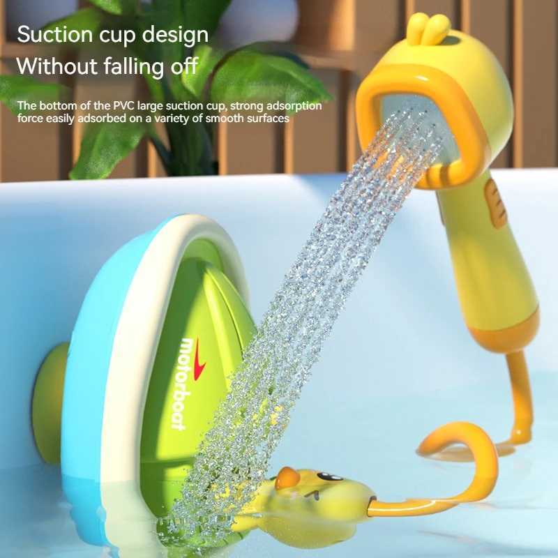 Cute duck electric water spray bathroom toy baby bathtub toy children bathtub and shower interactive boy girl giftW240814vcnv