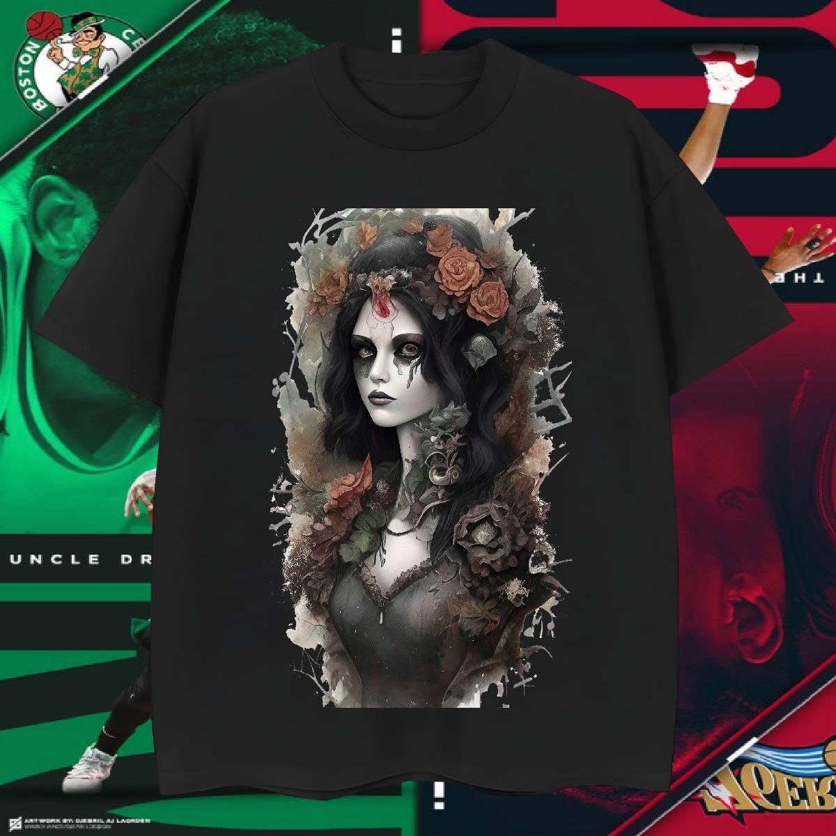 T Shirts Men 230g Cotton portrait Anime Printing Street Crew Neck Breathable Black White Couples T Shirts Free Shipping Loose Fit Clothings