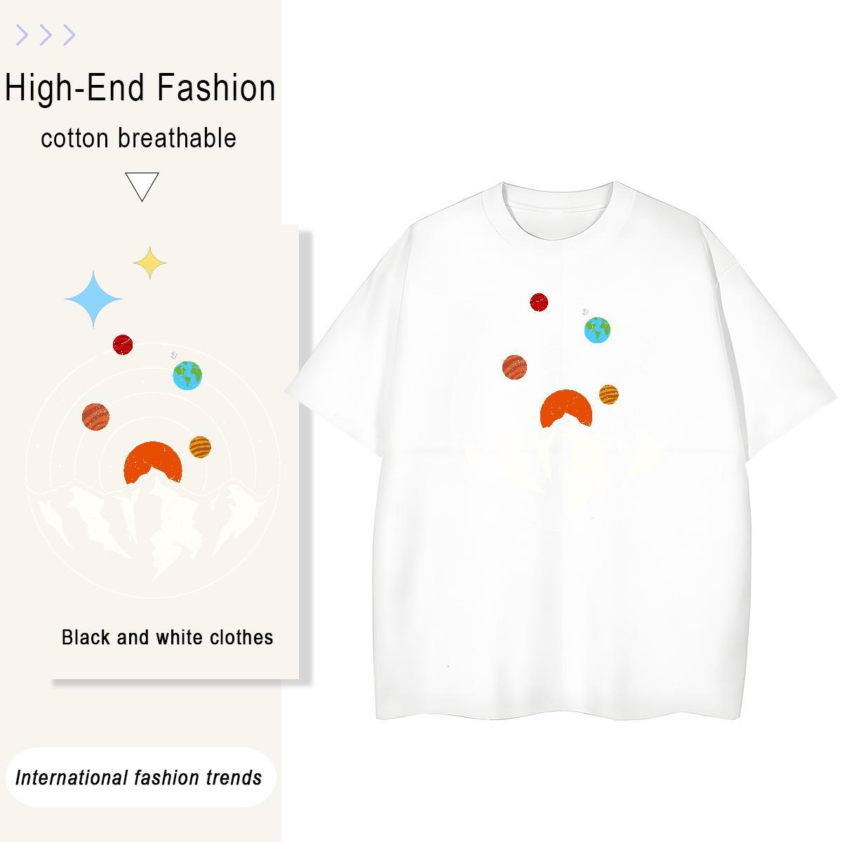 Brand Couples T Shirts Summer Casual 230g 100% Cotton Oversized 4XL Breathable Crew Neck ET T Shirts Men Designer Tshirts