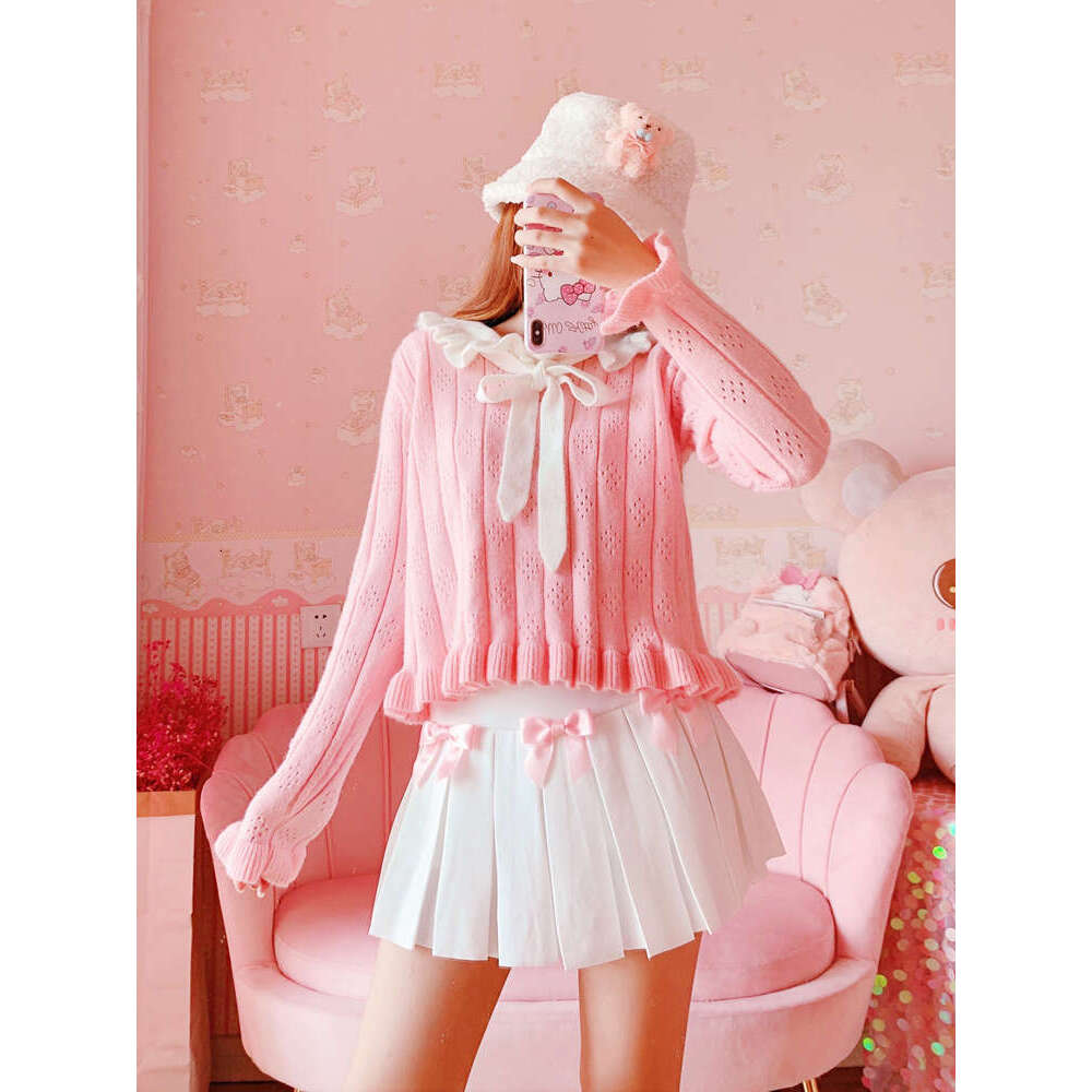 Kawaii Autumn Bow Pleated Mini Skirt Women Korean Fashion School Girls Uniform High Waist Skater Tennis Flare White Short Skirts s
