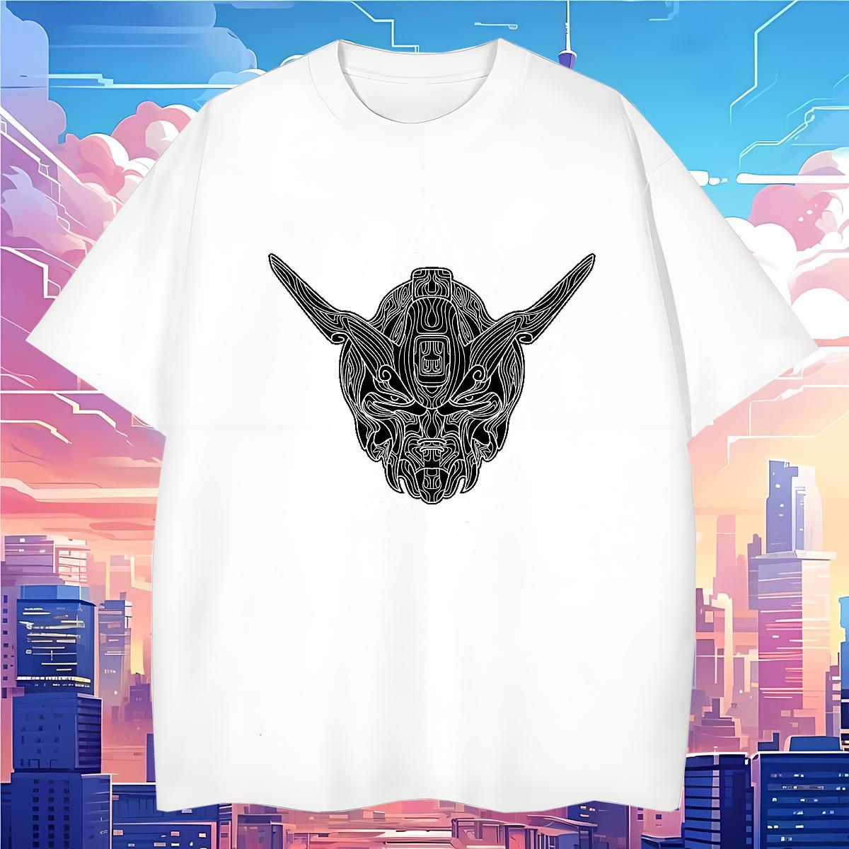 T Shirt For Man 230g Cotton icon Sports Casual Short Sleeve O-Neck Floral Print Men Tops Tees Fashion Designer Loose Fit Wear