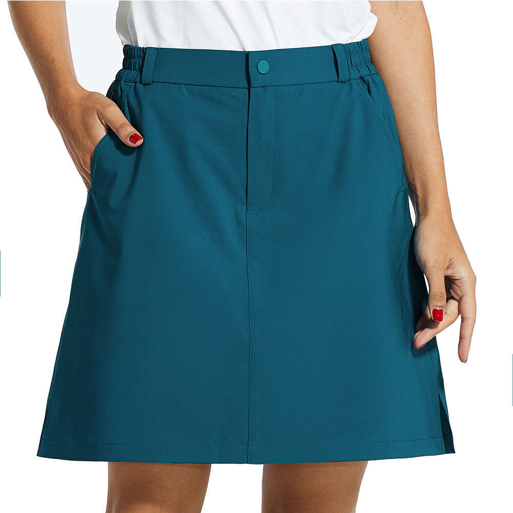 Women's BALEAF 18" Casual Knee Length Long Golf Skorts with Pockets Quick Dry Skirts Summer