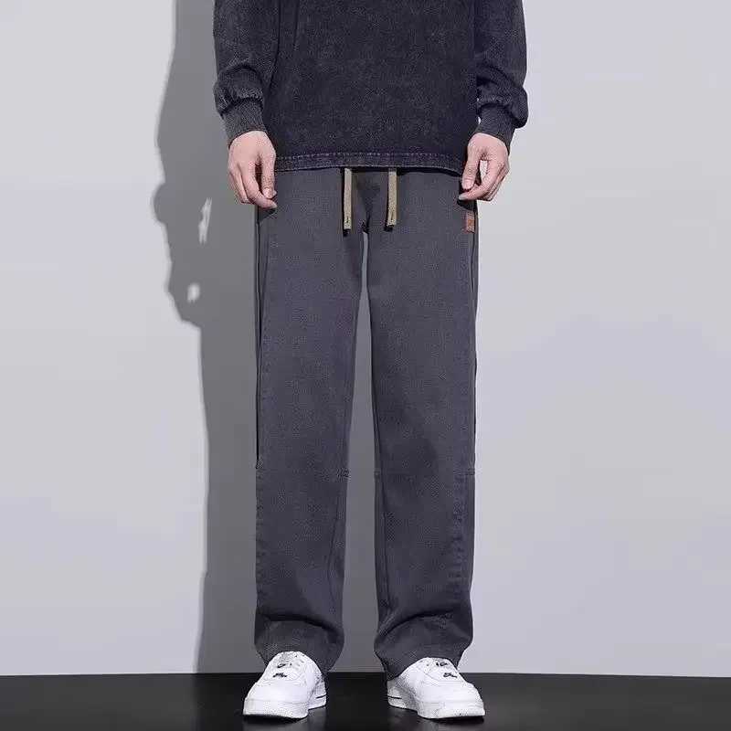 Summer pocket thin dress mens pants work straight pants loose casual mens streetwear cheap aesthetic hot pantsW240725