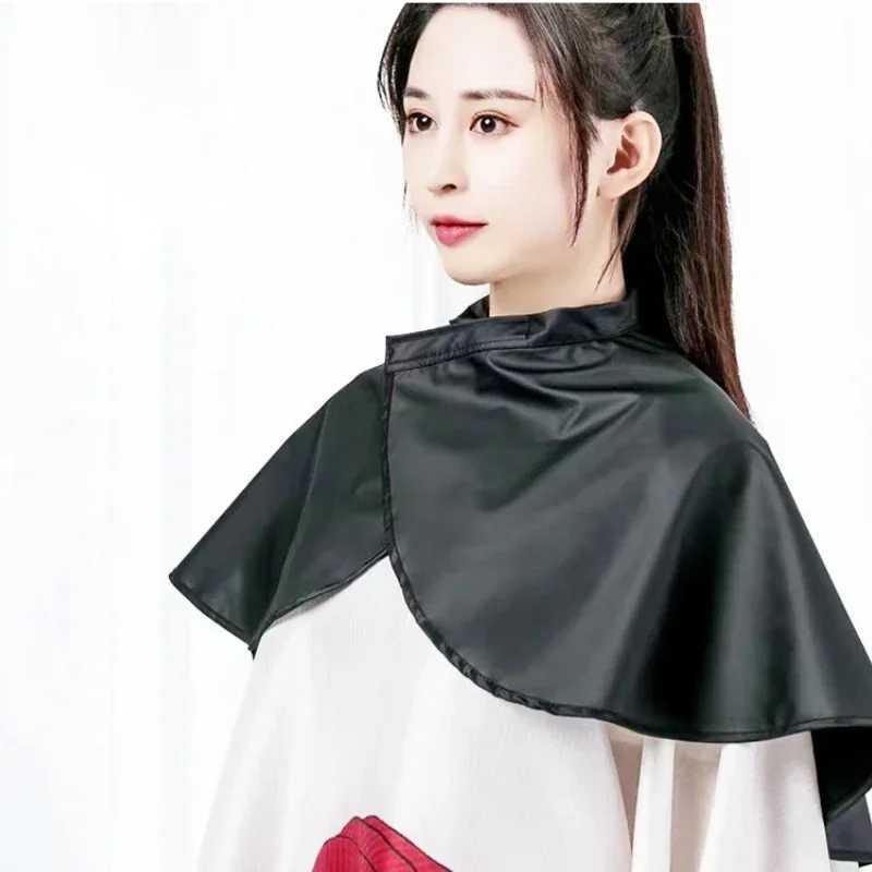 Barber hair cutting corner cloth wrapped hair dye tool short square black waterproof hair salon W240814