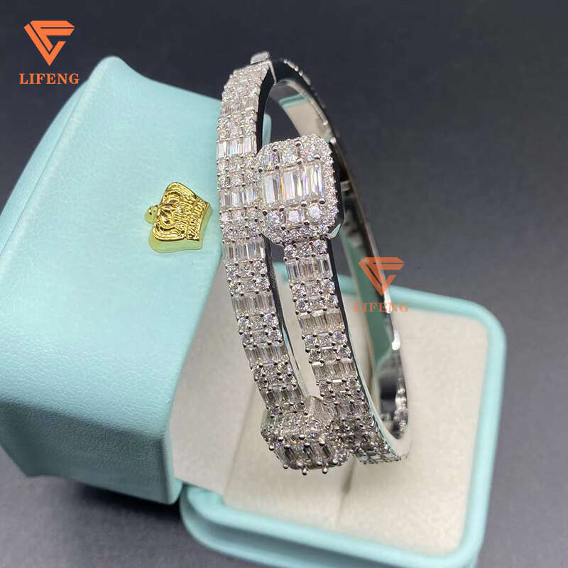 Hot Selling Jewelry Fashion D VVS Moissanite Diamond Sier Classics Bracelet For Men And Women