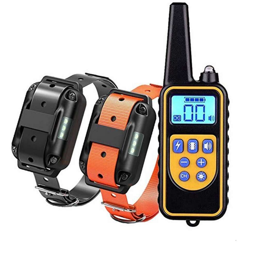 Training Collar Dog 800M Anti Bark Dog Collar Waterproof With Pet Rechargeable Pet Remote Control Electric Collar For Dogs Zozostore