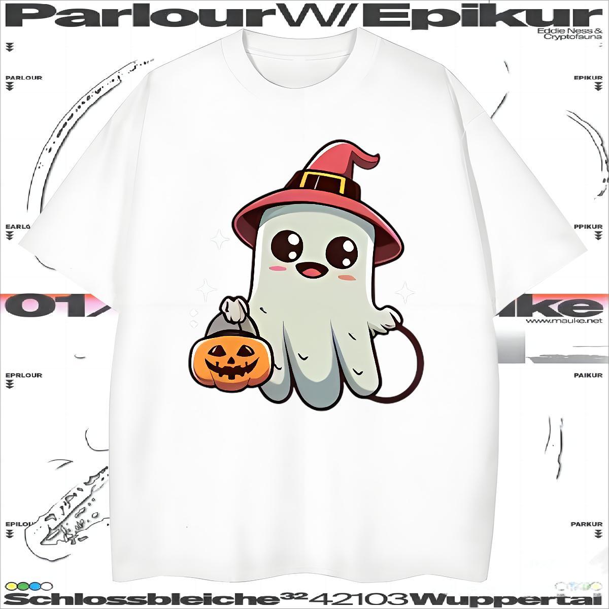Loose T-Shirts for Men halloween Round Neck Short Sleeve Casual Custom Anime 230g 100% Cotton Men Tees 2024 Clothes