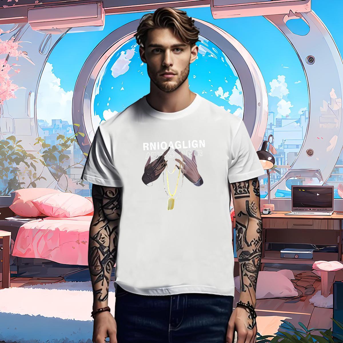 T Shirt For Man 230g Cotton hands Spring Summer Crew Neck Custom Print Plus Size Men Clothes T-Shirt DIY Classic Tshirts