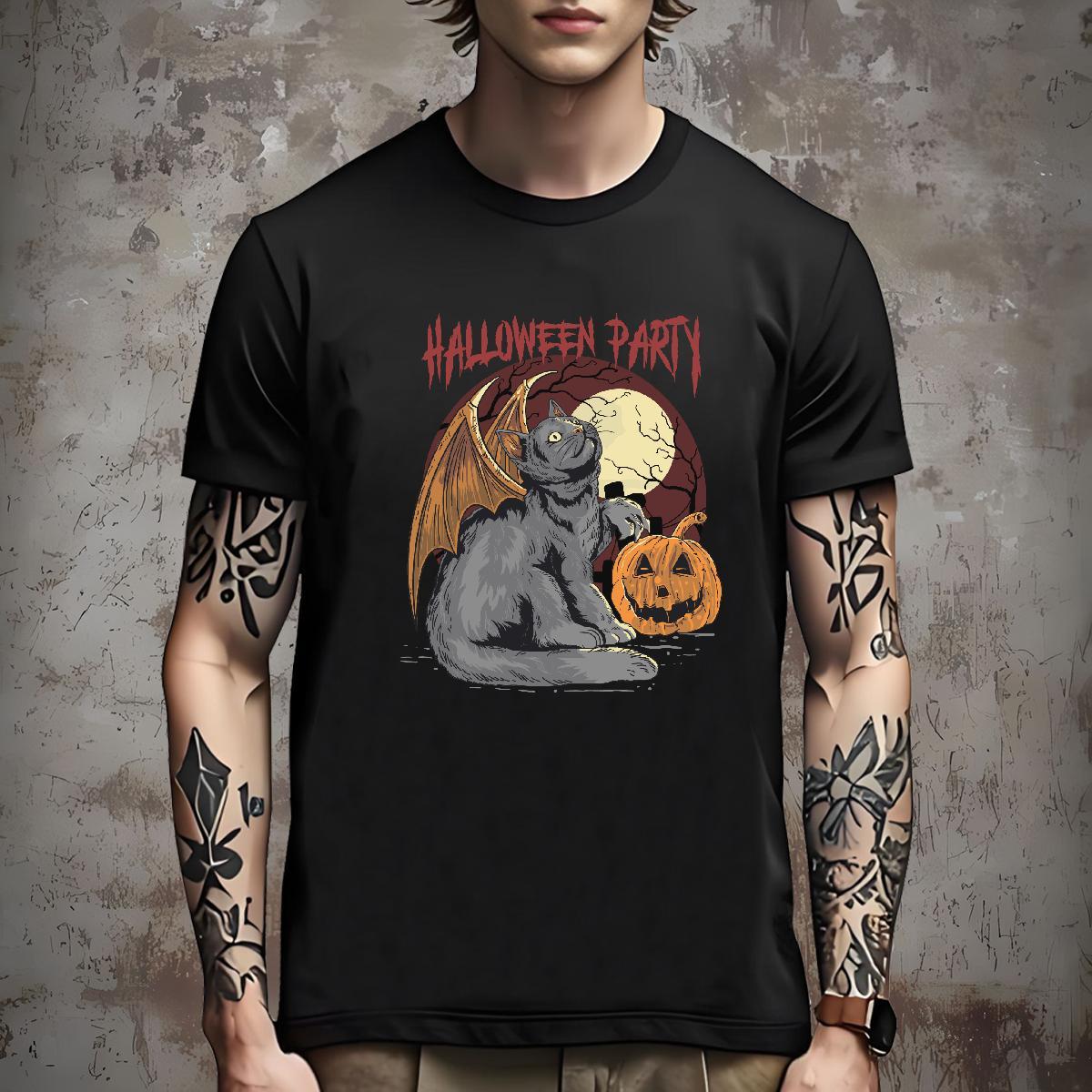 TOP Quality T Shirts Men Halloween Breathable Crew Neck Street wear Hip Hop Anime 230g Pure Cotton Couples T Shirts Casual New Top Tees