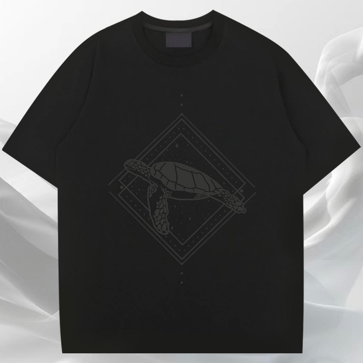Brand Mens Tshirts Street Casual 100% Cotton 230g Oversized 4XL Breathable Short Sleeve tortoise T-Shirts for Men New Wear