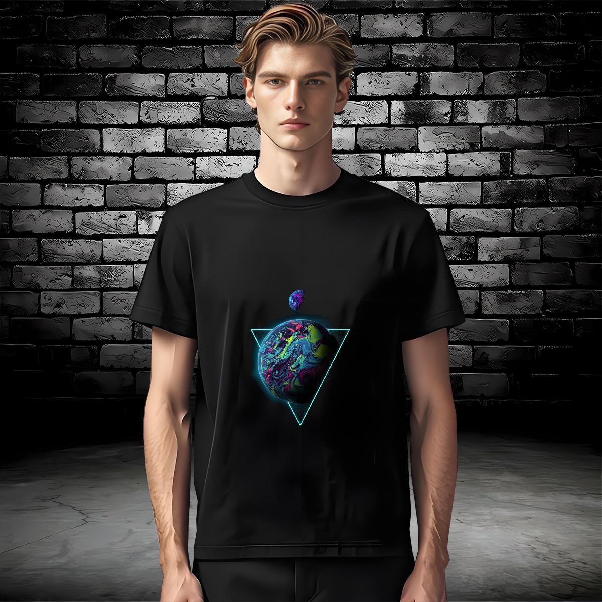 T shirt 230g Pure Cotton universe Hip Hop Street Breathable Short Sleeve Custom Anime Couples T Shirts Factory Direct Loose Polos