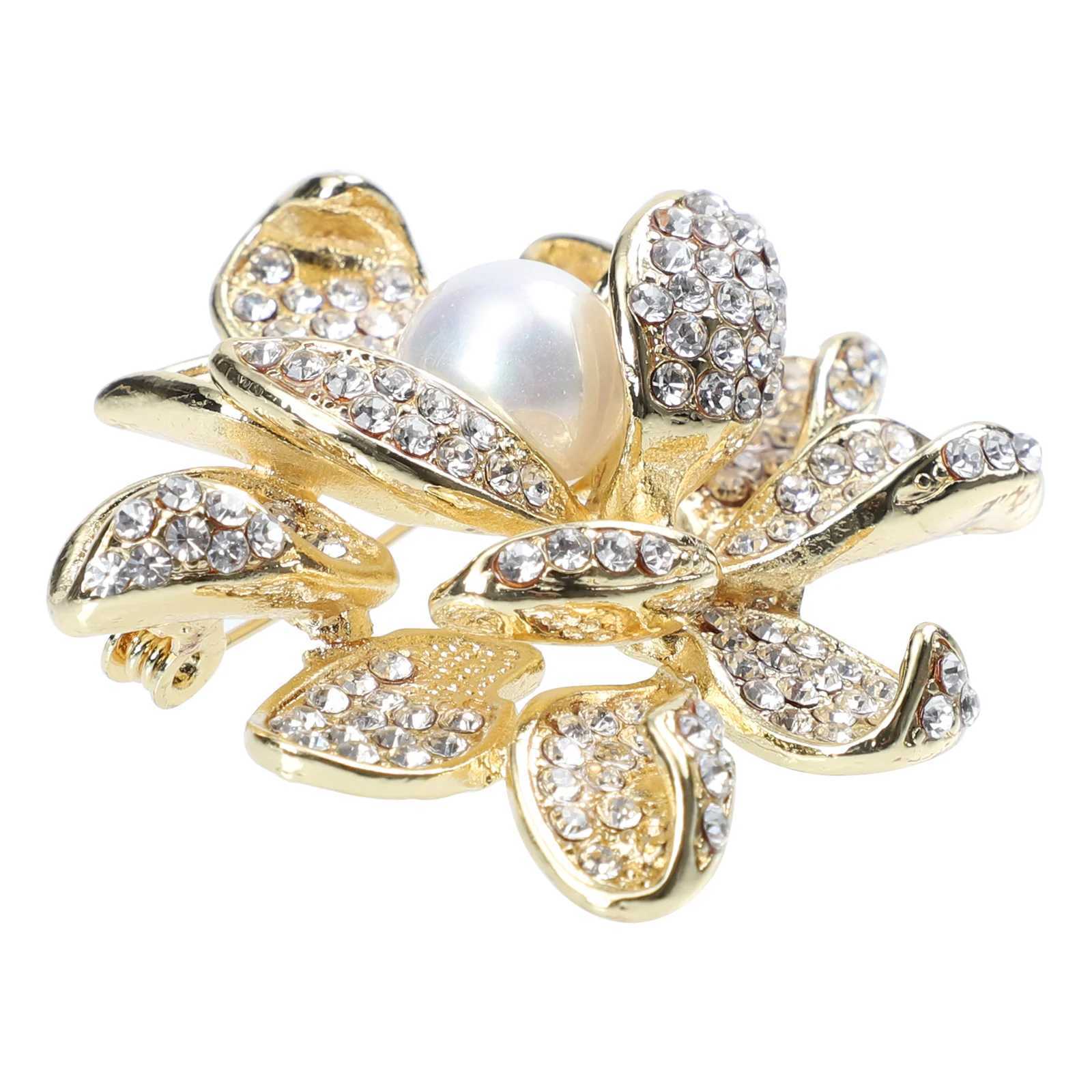 Pearl lotus brooch womens clothing accessories brooch flower brooch temperature badge W240815