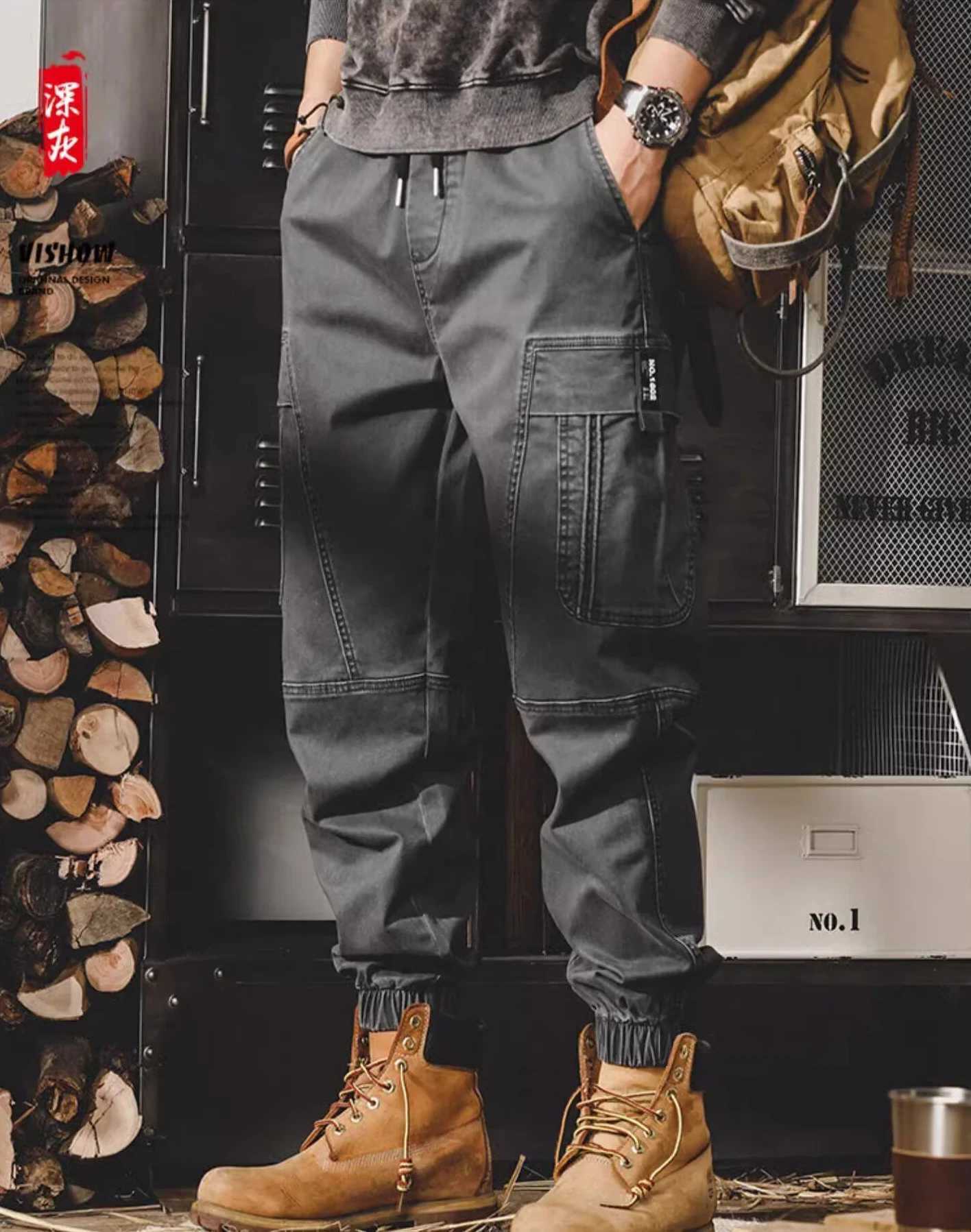 Nine oclock mens Hanlan tight pants Korean version mens casual pants new trendW240725