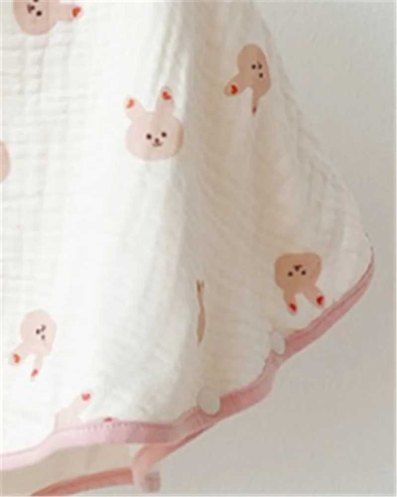 Baby Bear Swaddle Wrap Summer Windproof Multifunctional Baby Blanekt Soft Cotton Cloark Cape Hooded Bath Towel Stroller Blanket Y240815