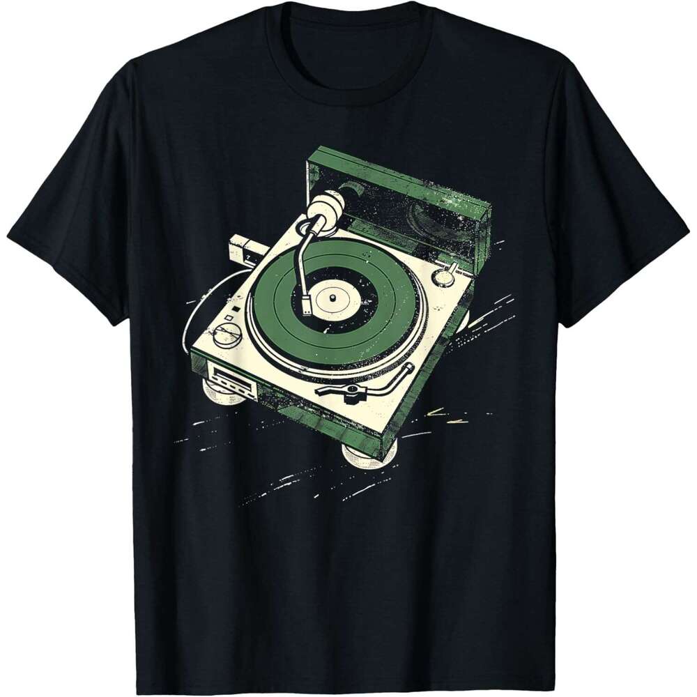 25ss T shirt for Mens Vinyl Record Player Retro Music T-Shirt Shirts Tshirt Graphic Tee Casual Tops Short sleeve Free shipping
