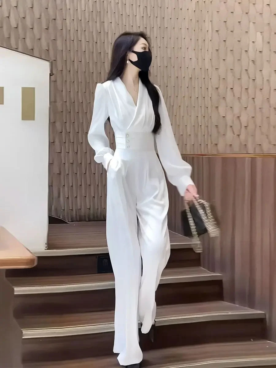 Blouse and Pant Sets for Women 2 Pieces White Wide Leg Holiday Outfits Trousers Woman Spring Autumn Shirt Wholesale Bulk D 240814