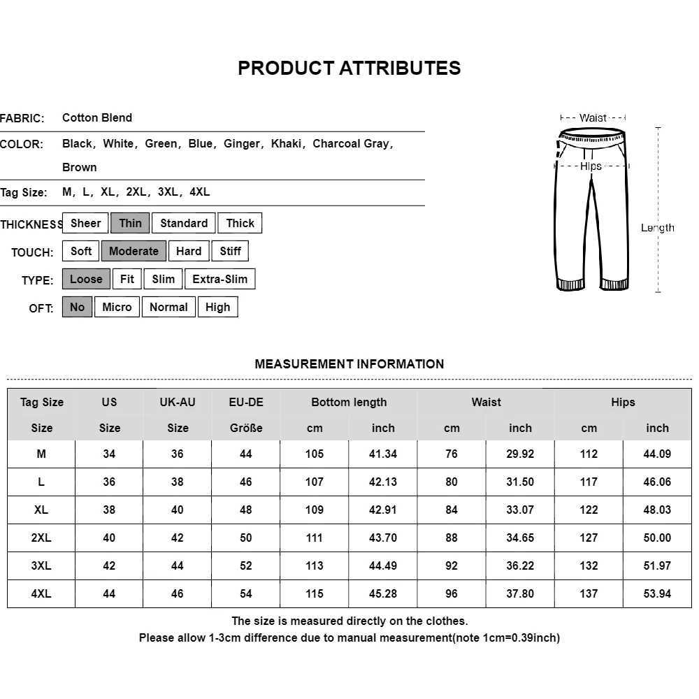 Mens cotton linen pants with elastic waist multiple pockets wide legs mens casual thin drawstring pantsW240725