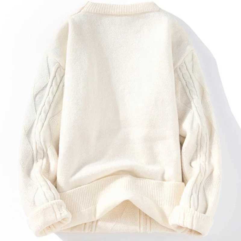 Autumn and Winter New Student Casual Fashion Round Neck Solid Color SweaterXJ240814