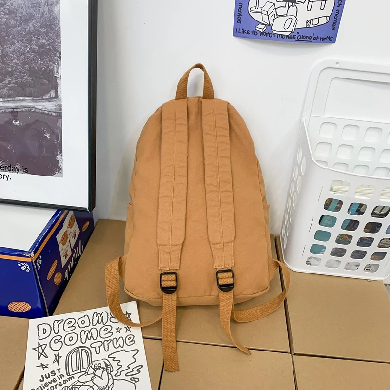 Trendy Female Canvas Laptop College Backpack Cool Lady Vintage Book Bag Women Cute Student Backpack Fashion School Bags 240813