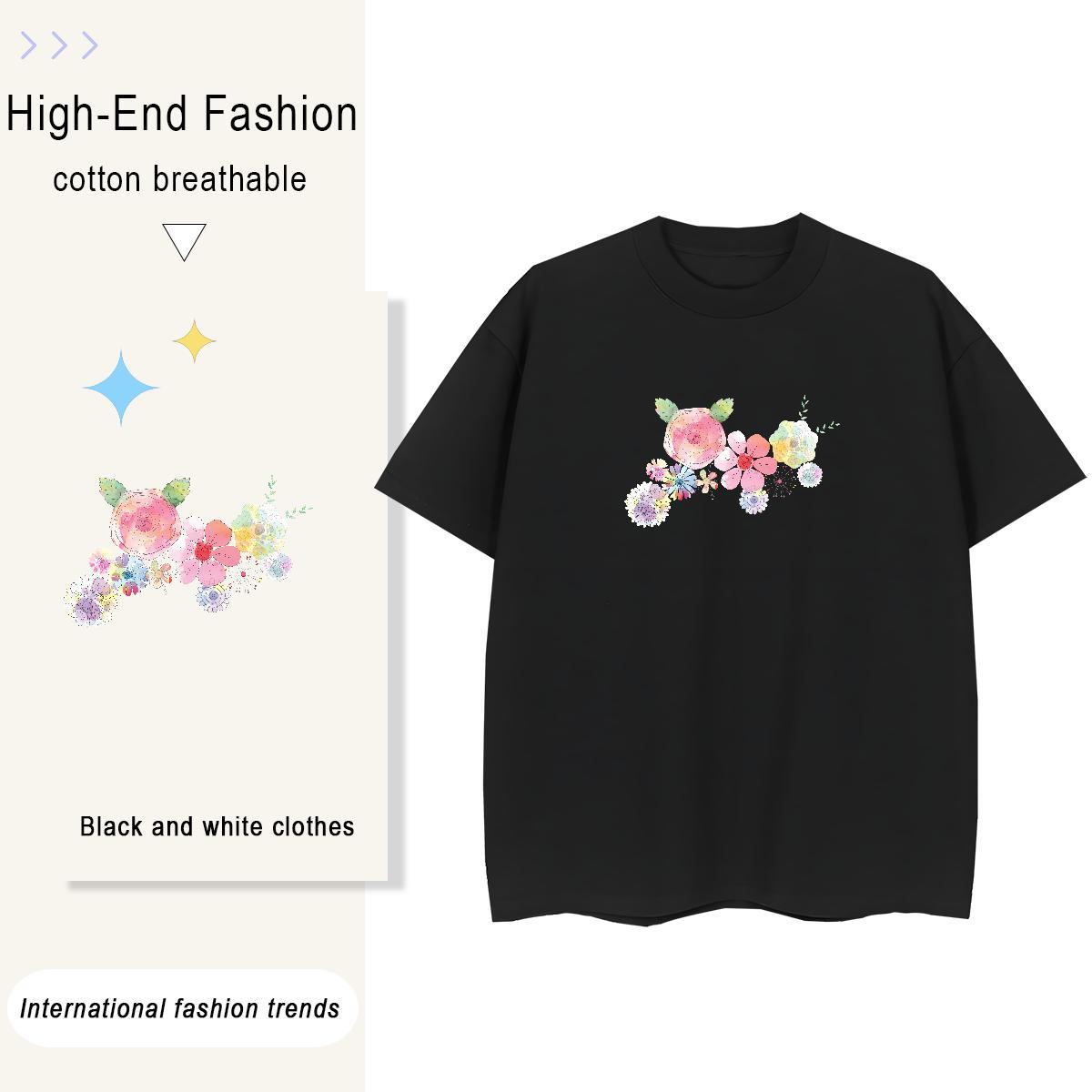 Unisex Mens Tshirts Anime Printing Street 230g Pure Cotton Custom Print Oversized Round Neck Short Sleeve painting Men T Shirts Designer Clothes