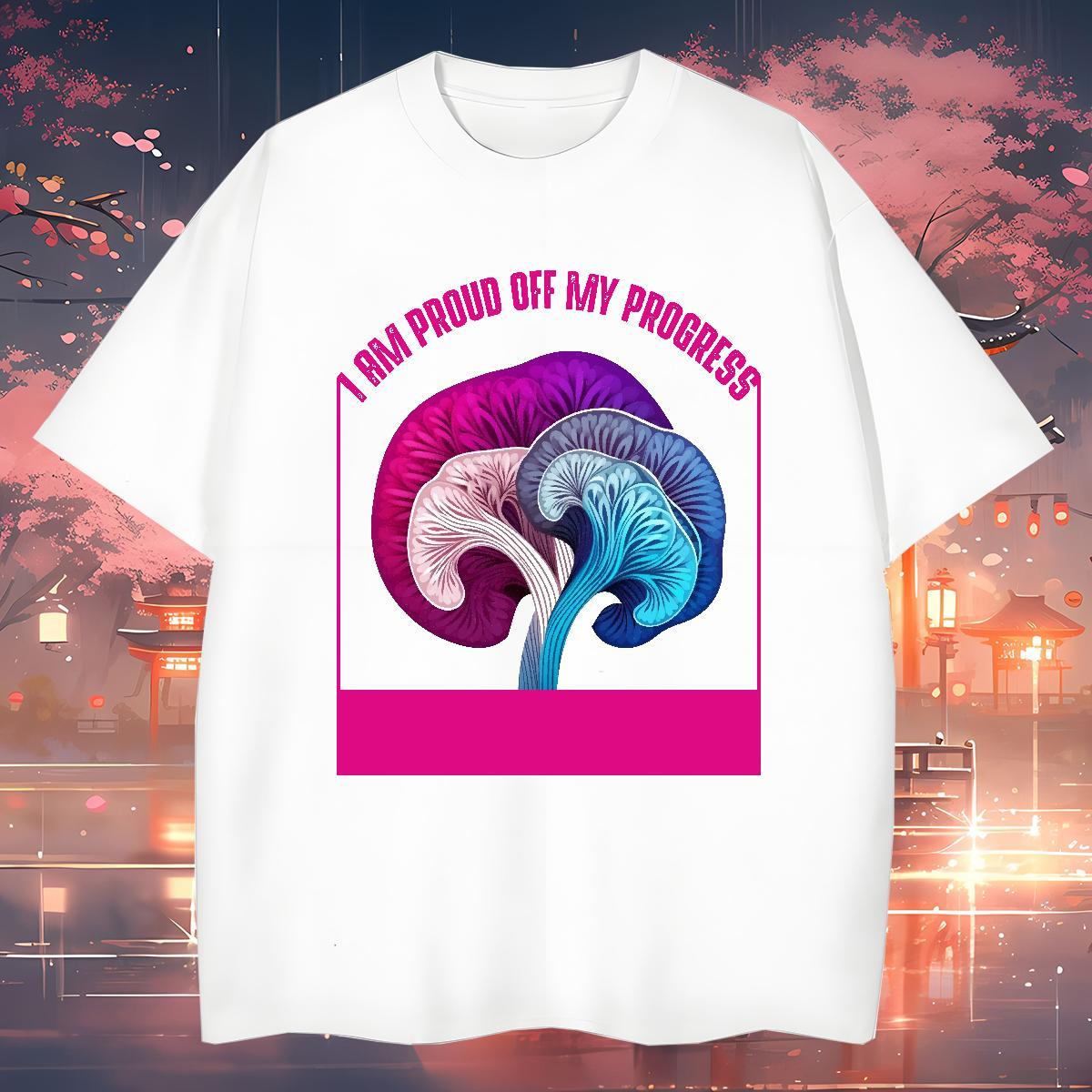 High Quality mushroom Man T Shirts Street Mens Tshirts 230g Cotton Fashion Designer Breathable Short Sleeve Custom Big Size Clothes