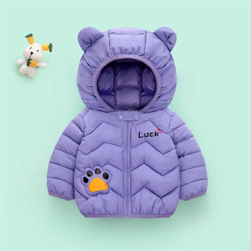 Childrens warm cotton apron jacket girl boy cartoon animal tiger jacket cute thick ear hooded jacket 1 2 3 4 5 years old W240814