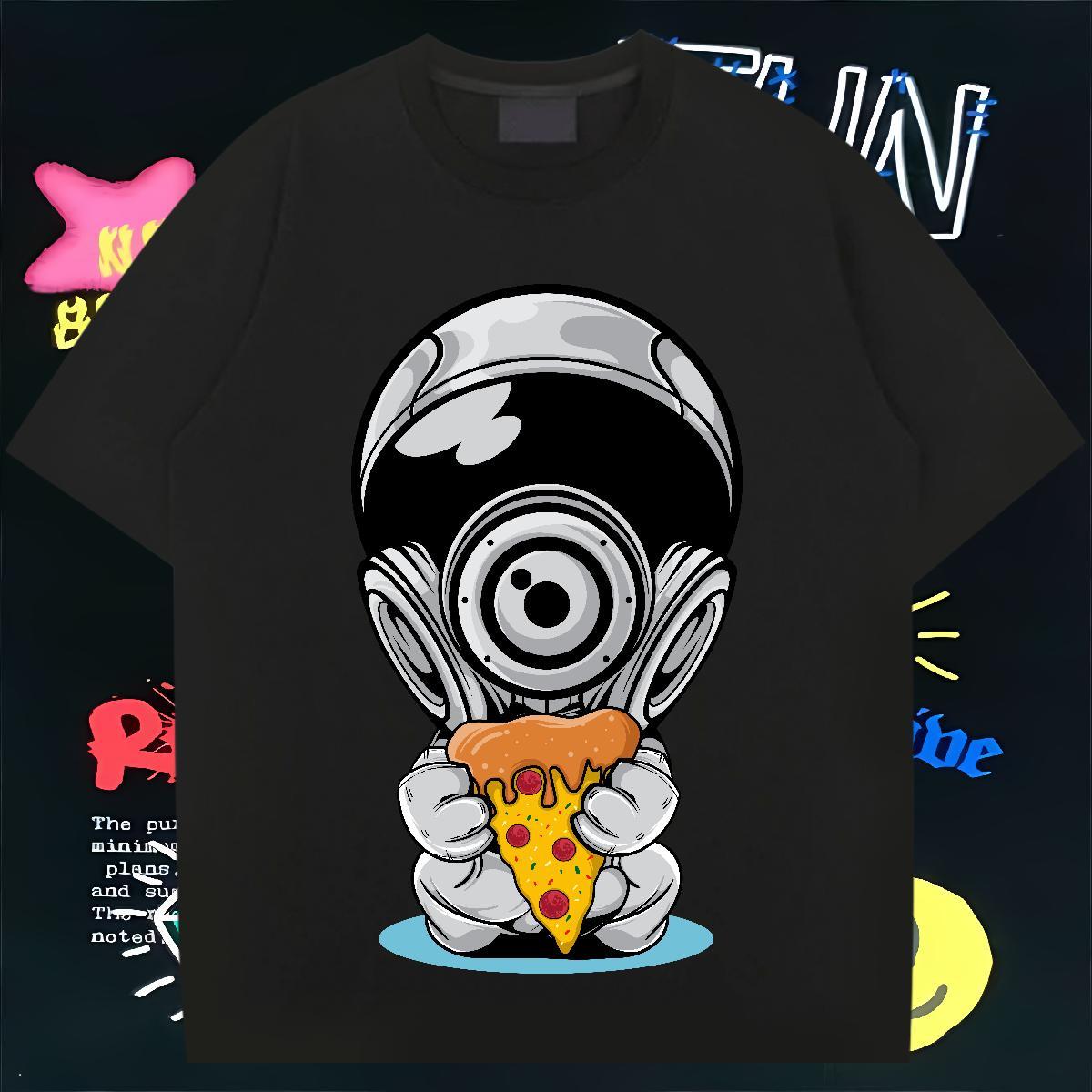T Shirt For Man 100% Cotton 230g cosmonaut Beach Breathable Short Sleeve DIY Anime Men Tshirts 2024 DIY Designer Top Tees