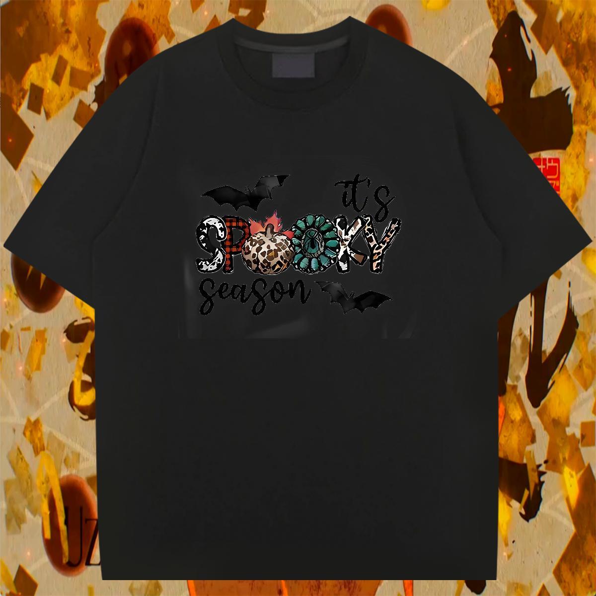 Classic T Shirt For Man halloween Pure Cotton Daily Outfit DIY Printed 100% Cotton 230g Men Tees Designer Clothes
