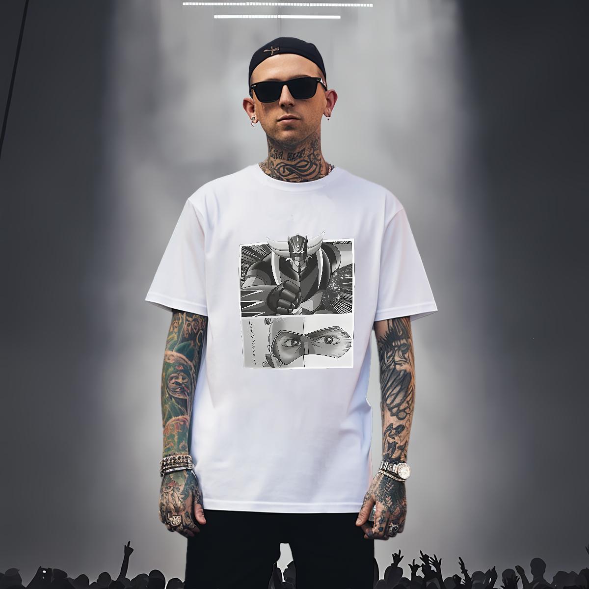 Mens T Shirts 230g 100% Cotton caricature Street Breathable Custom Print Oversized Mens Tshirts Designer Free Shipping Tees