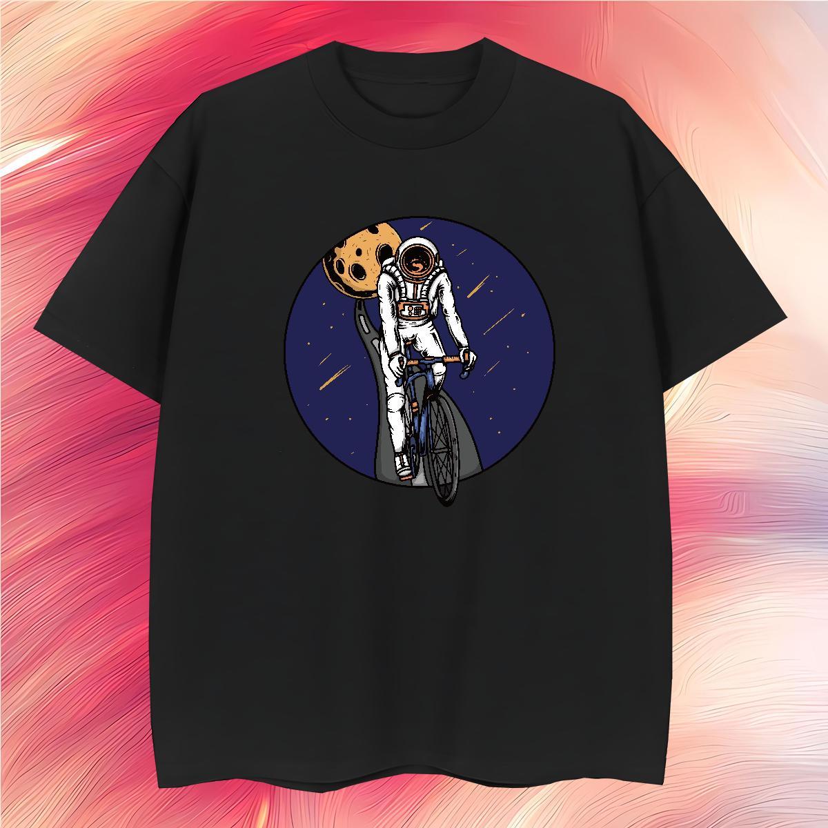 Men T Shirts 230g 100% Cotton cosmonaut Casual Daily Wear Breathable Soft Custom Printed Couples T Shirts DIY Customized Free Shipping Tees Shirts