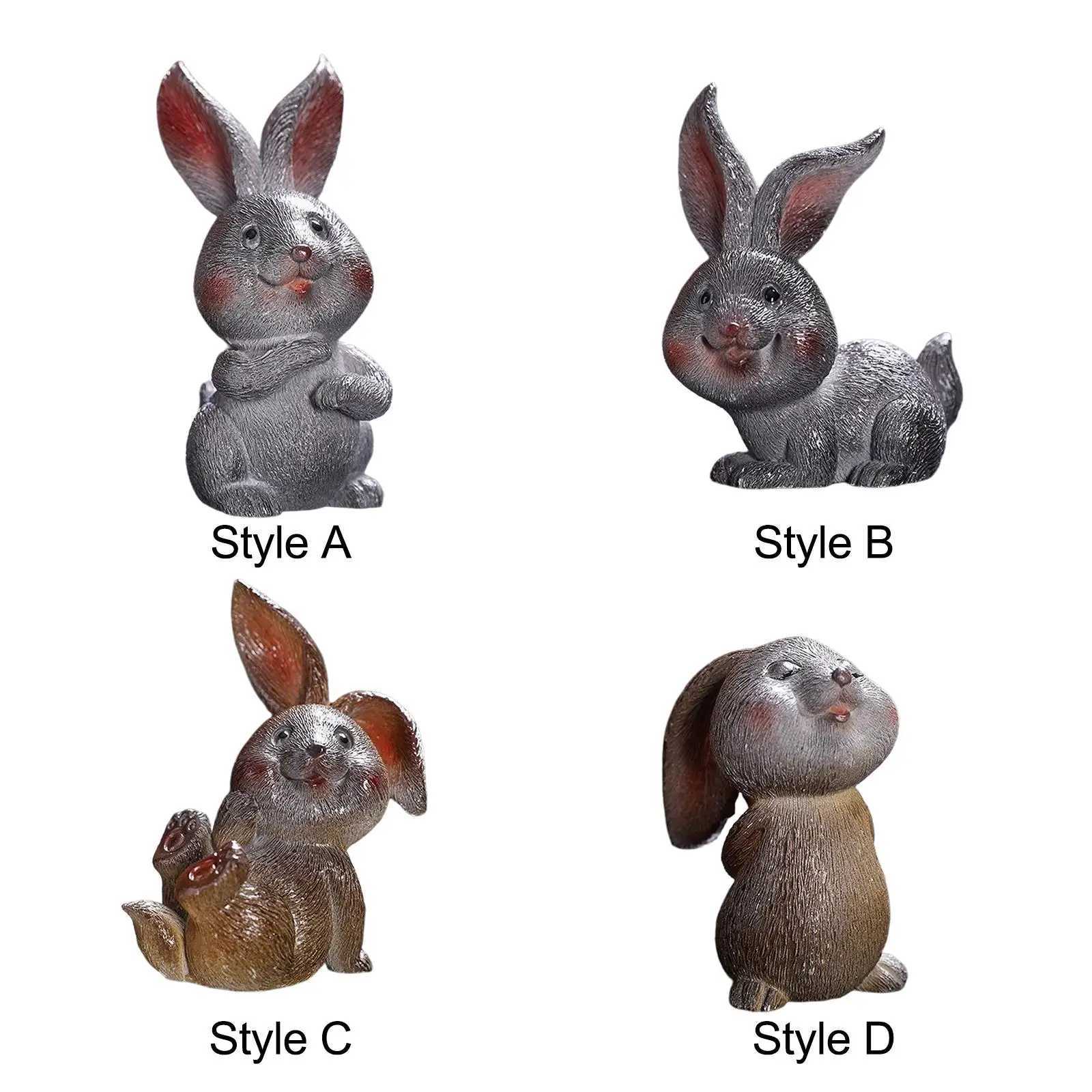 Color Changing Resin Tea Pet Water Tea Trays Accessories Kung Fu Tea Crafts Bunny Figurine for Home Gift Ceremony DecorationXJ240814