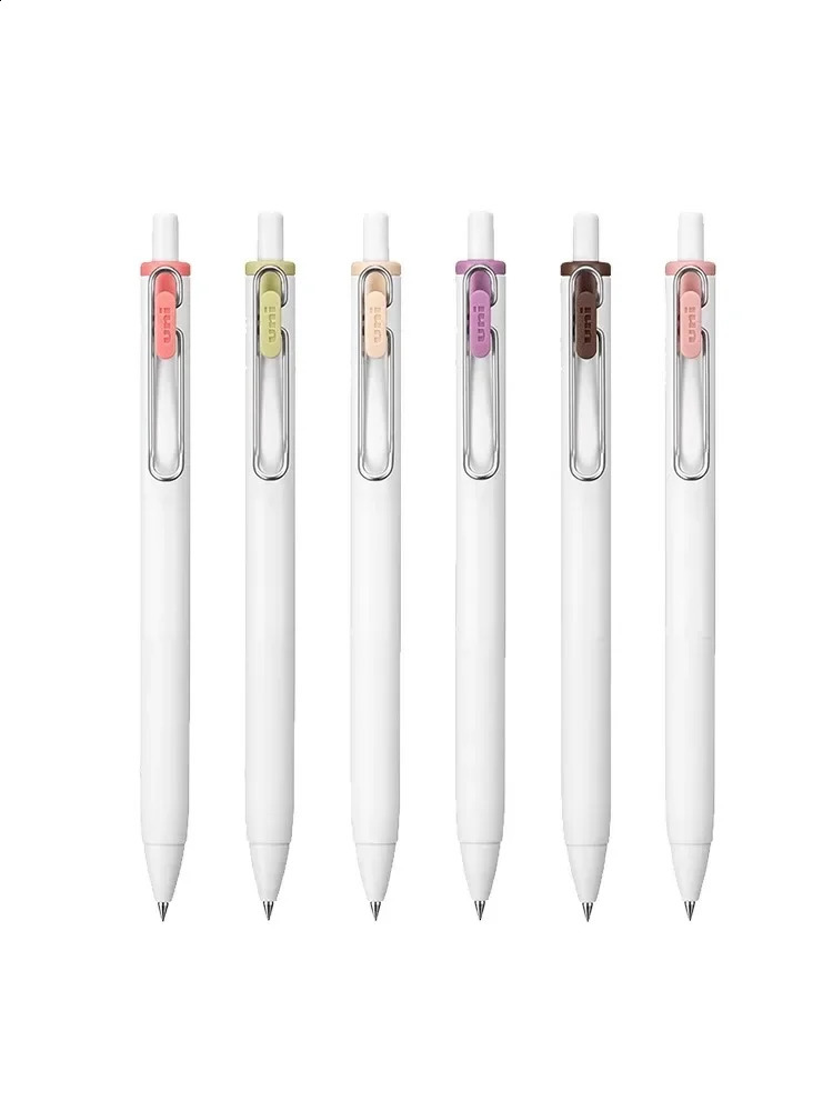 6pcs Japan Uni Uniball One Night Cafe Limited Gel Pen Press Type 0.5mm 0.38mm Color Neutral Pen Office School Supplies 240813
