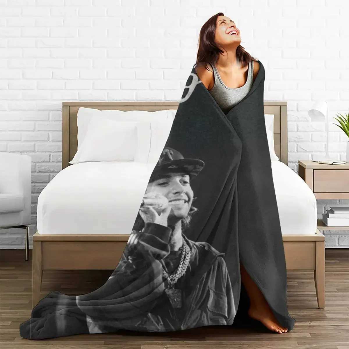 Soft baby Blanket Airplane Travel N-Natanael Canos babes Blankets Mexican Rapper Flannel Bedspread Bed Aesthetic Sofa Bed Cover Y240815