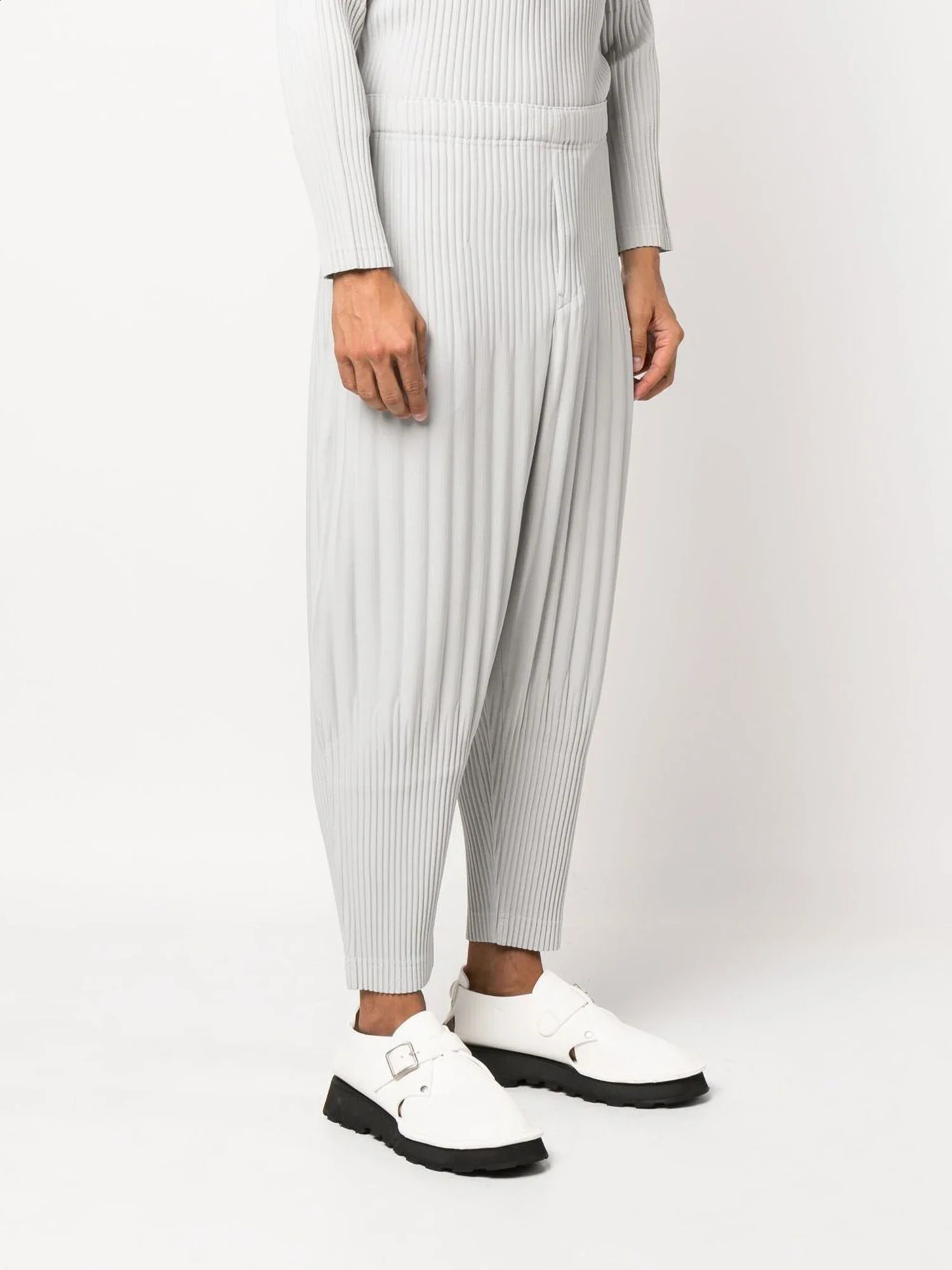 ALSEY Mens Pleated Harem Pants Casual Wide Leg 2024 Solid Trousers Harajuku Streetwear Joggers for Men Clothing 240814