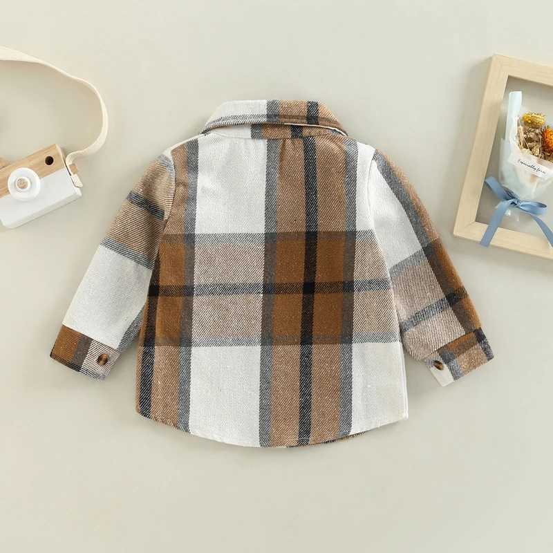 Citgeett autumn children toddlers boys and girls shirts long sleeved plain jackets button up jackets tops spring clothes W240807