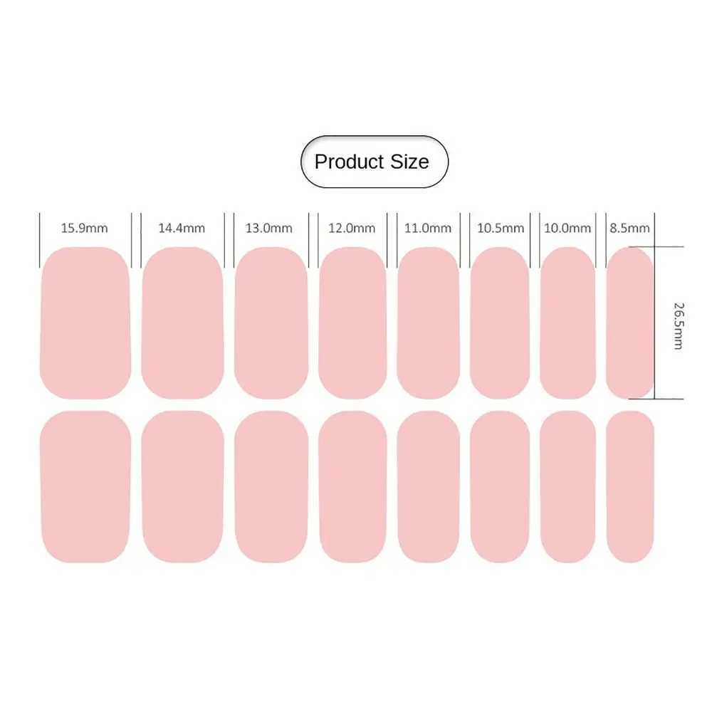 1set 16 Strips Semi Cured Gel Nail Stickers Gradient Colors French Nail Art Gel Nail Polish StripsXJ240814