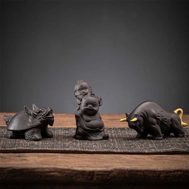 LIZAOTAO China Yixing Zisha Tea Pet Tea Set Decoration Tea Ceremony Accessories Zisha Cow Tea Set Handicraft DecorationXJ240814
