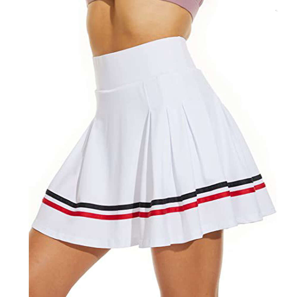 Tennis New Women'S Pleated Belt Pocket Built-In Shorts Golf Yoga Fiess High Elastic Girl Sweatpants Skirt