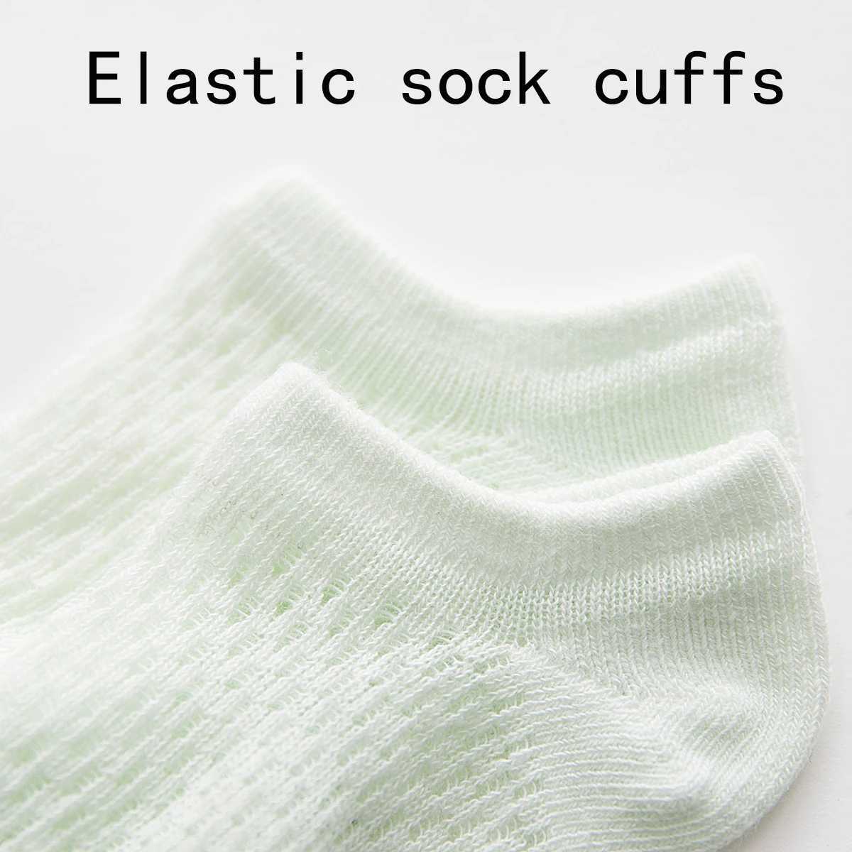 5 pairs of breathable and fashionable boat socks with mesh suitable for both boys and girls cotton blend for comfort casual and cute W240814