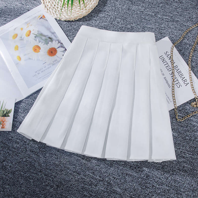 New 2023 Elastic Waist Pleated Skirt Casual Kawaii A-line Plaid black tennis Japanese School Uniform Mini Skirts for Girls s
