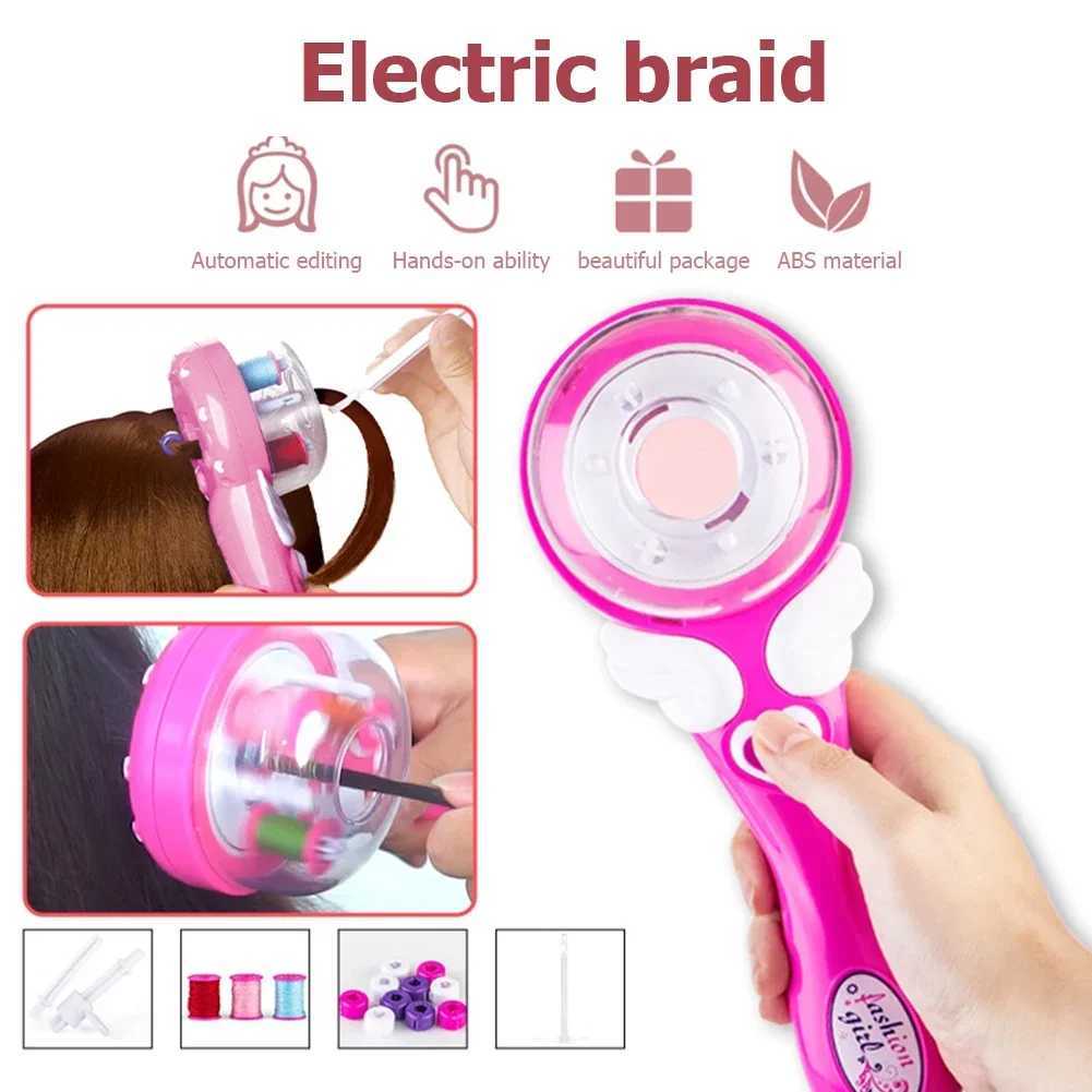 DIY Electric Braiding Hair Tool Automatic Hair Braiding Kit Machine Braiding Roller Set Childrens Gift Hair Accessories W240814