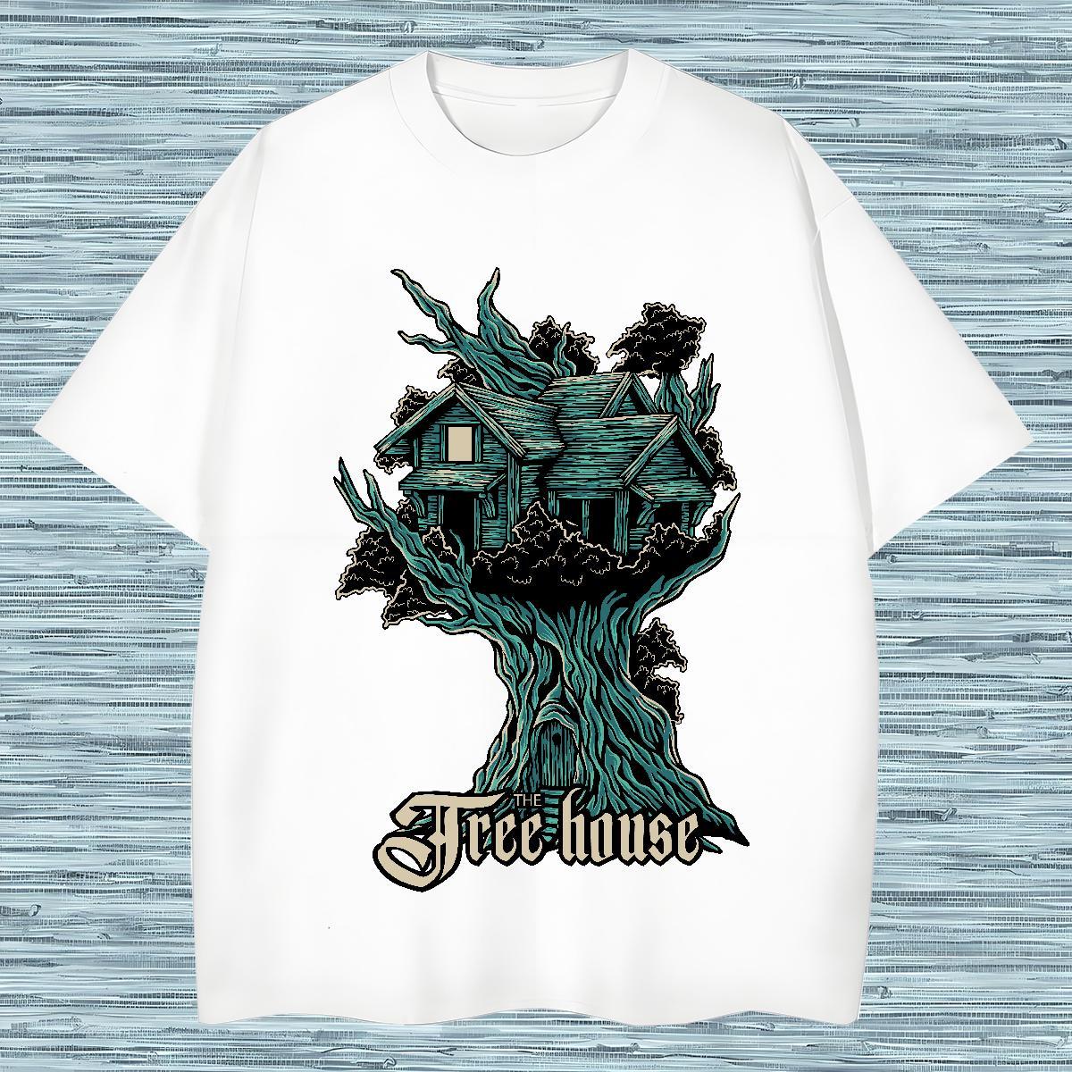 Comfortable tree T Shirts Men Sport Tshirt for Man Woman 230g Pure Cotton Free Shipping Crew Neck Custom Printed Wear