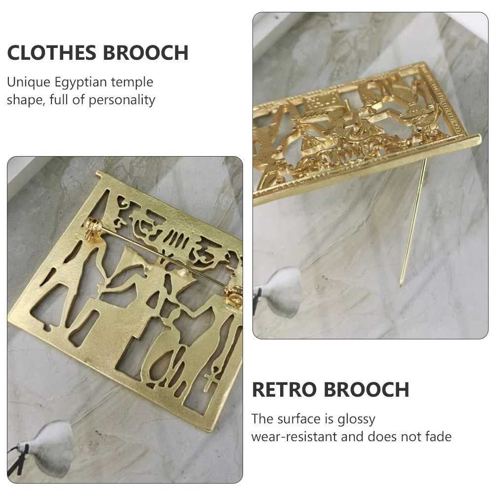 2 pieces of retro style Egyptian Pharaoh brooch decorative brooch gift alloy brooch W240815