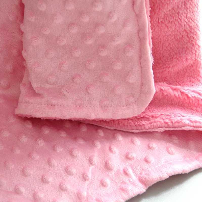 Baby Blanket Warm Double Layer Swaddle Wrap Newborn Thermal Soft Fleece Bath Towel Fluffy Baby Stroller Blanket Sleepsack 70*100 Y240815