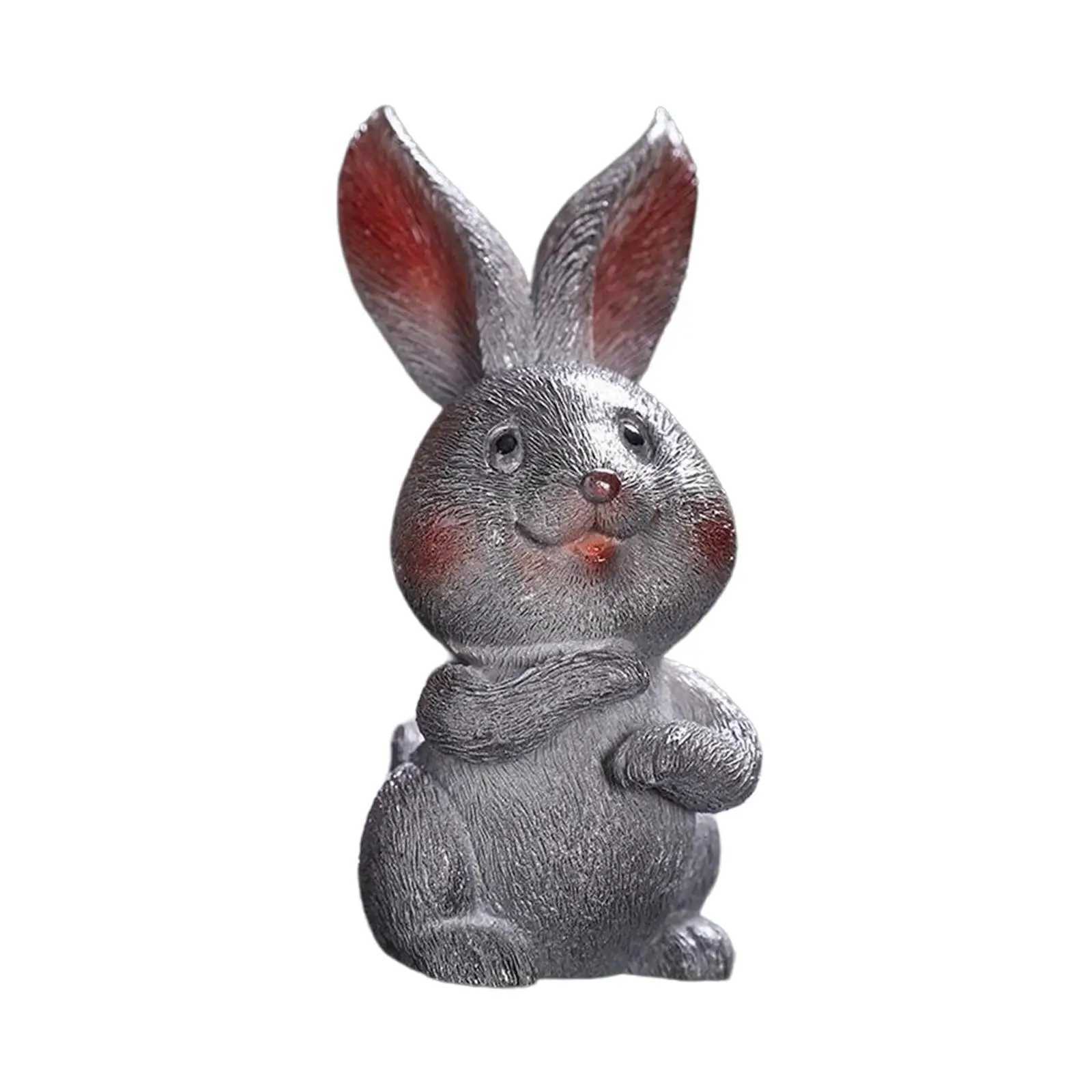 Color Changing Resin Tea Pet Water Tea Trays Accessories Kung Fu Tea Crafts Bunny Figurine for Home Gift Ceremony DecorationXJ240814