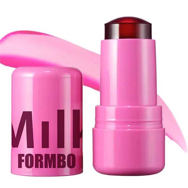 Milk Blush Stick Jelly Fruit Lip Gloss Moisturize Multi Use Brighten Blush Stick Water Jelly Tint Stick Matte Contour Makeup Hot Y240815