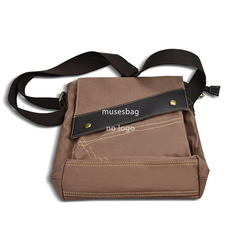 Vintage single shoulder crossbody canvas bag casual clamshell bag Fashion trend commuter bag all matching texture bag