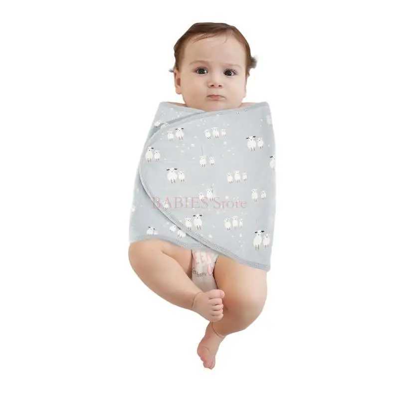 C9GB Baby Sleep Bag Wrap Cotton Blanket Adjustable Anti Jump Wrap Receiving Blankets for Infant Newborn Y240814