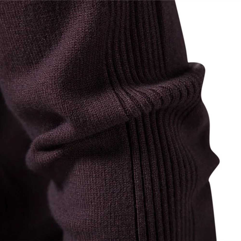 New Winter Turtleneck Thick Mens Sweaters Casual Turtle Neck Solid Color Quality Warm Slim Turtleneck Sweaters Pullover MenXJ240814